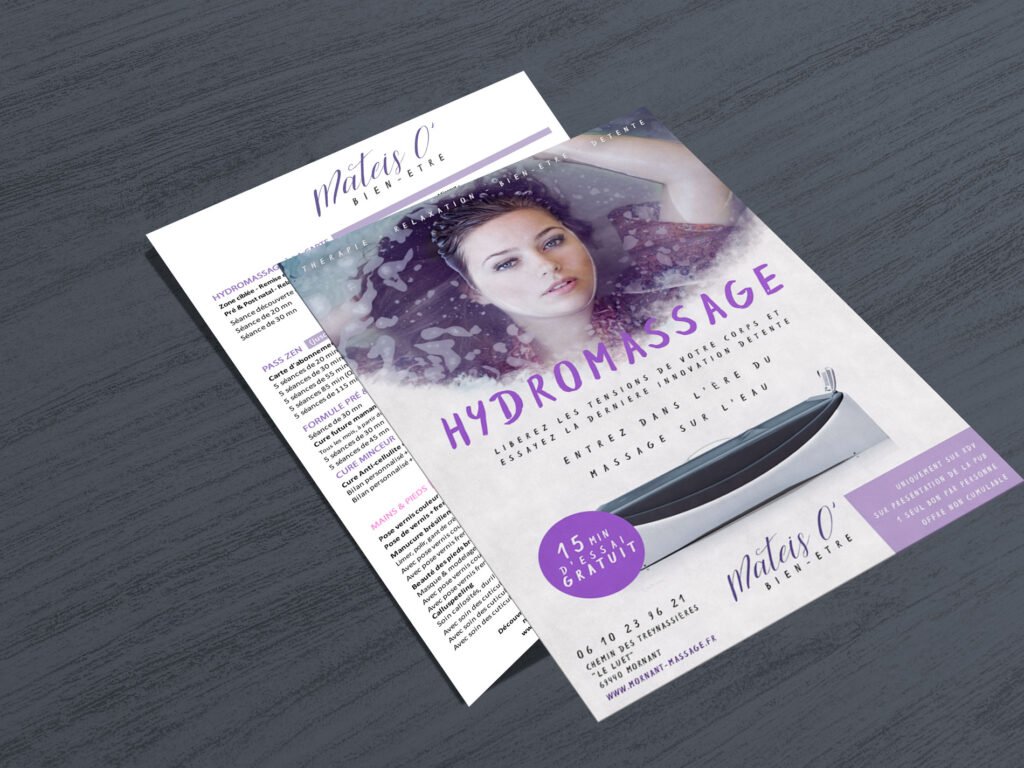 affiche flyers hydromassage