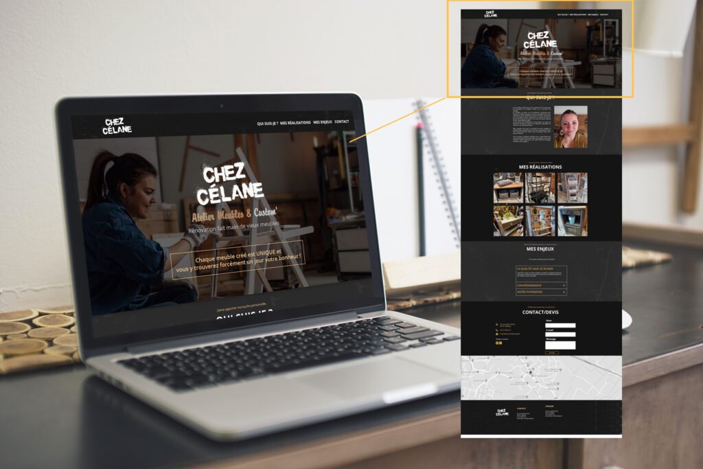 site internet web design chez celane